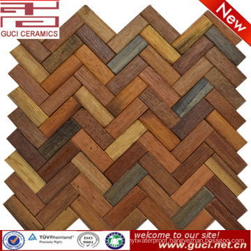 Custom style product mixed Solid wood tile wall and floor mosaic tile